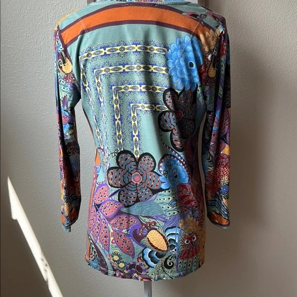 Johnny Was Madison Favorite 3/4 Sleeve Top - Picture 2 of 8